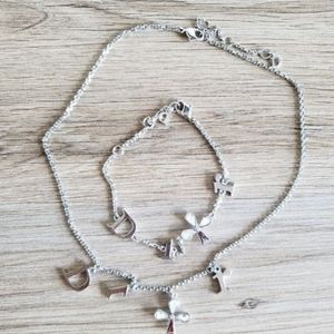 Authentic Dior necklace bracelet set